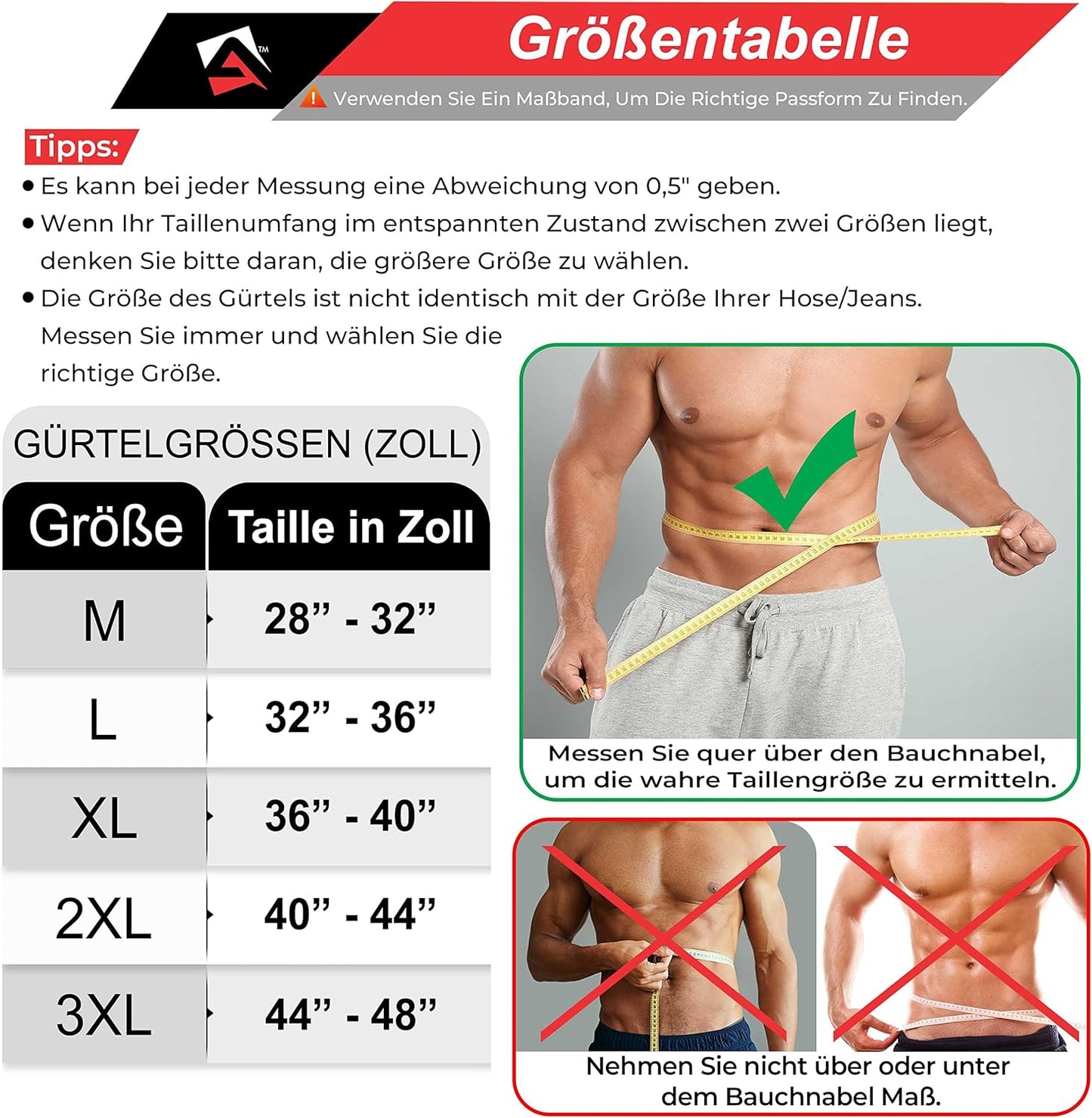 Gewichthebergürtel, Schwarz X Groß 36" bis 40"