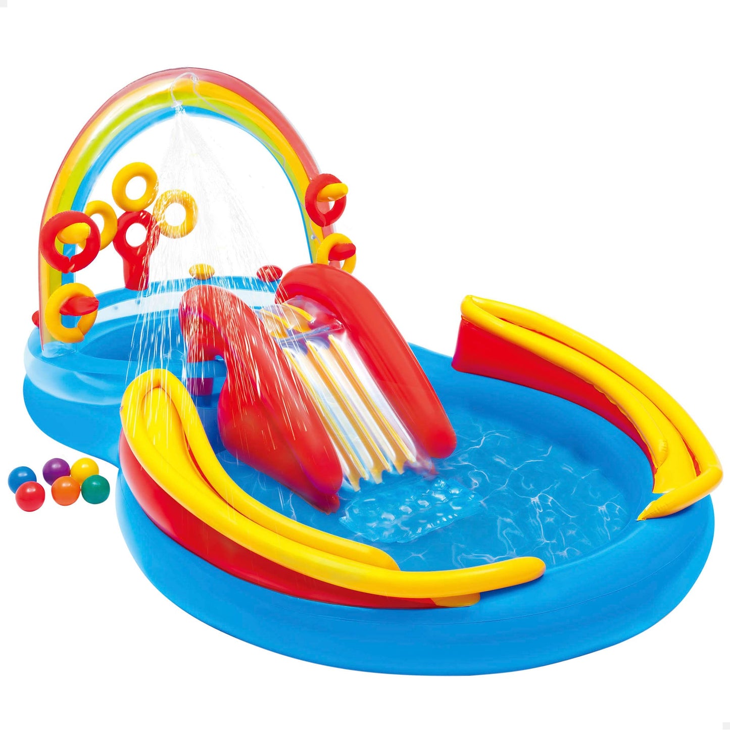 Rainbow Ring Play Center Planschbecken für Kinder, 297x193x135 cm