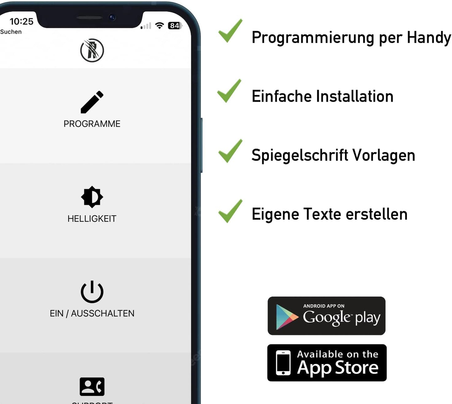 LED Frontwarnsystem mit App-Steuerung, LED Einsatzschild