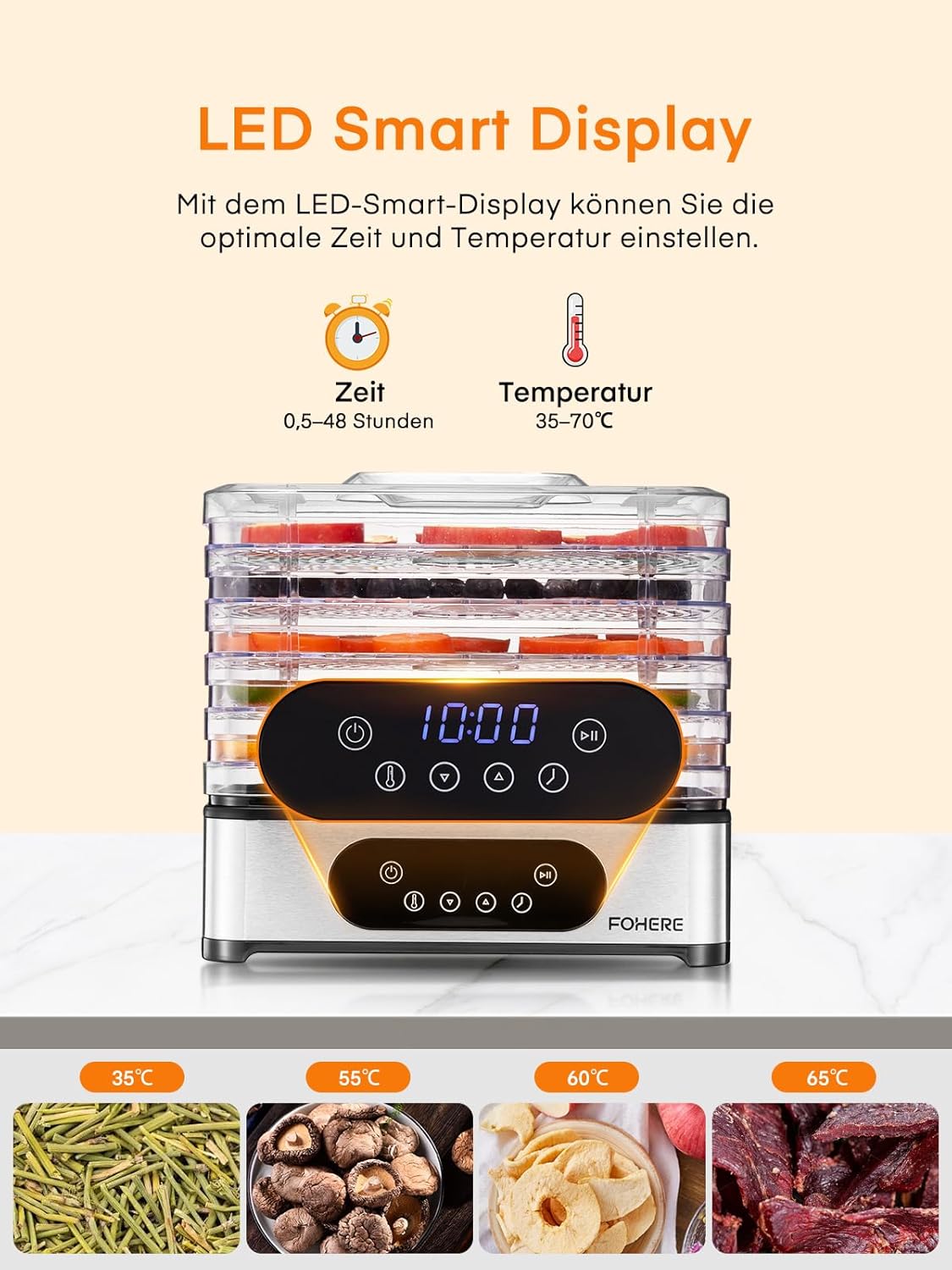 Dörrautomat mit 5 Tabletts