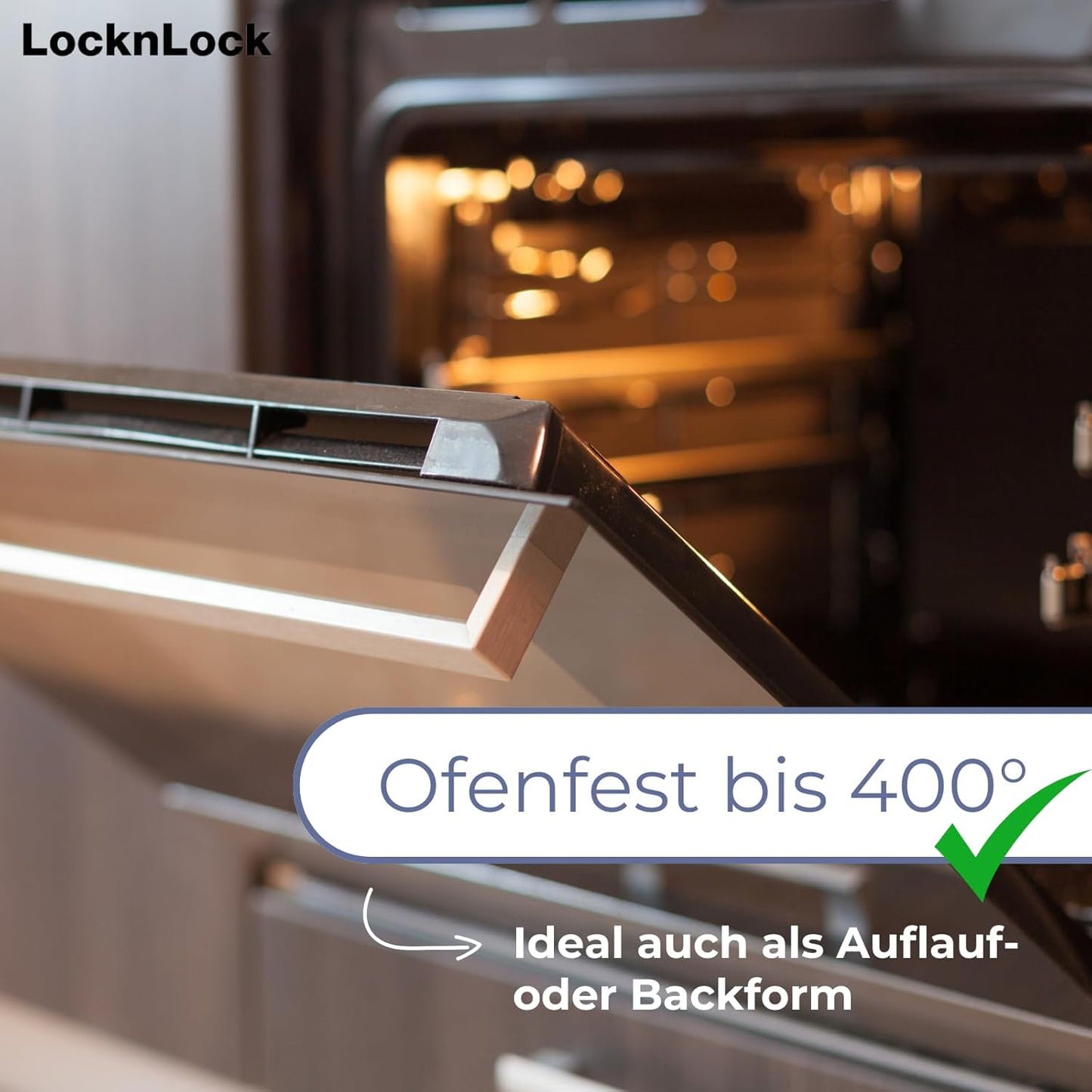 Ofenfeste Frischhaltedose, 3,6 L Rechteckig