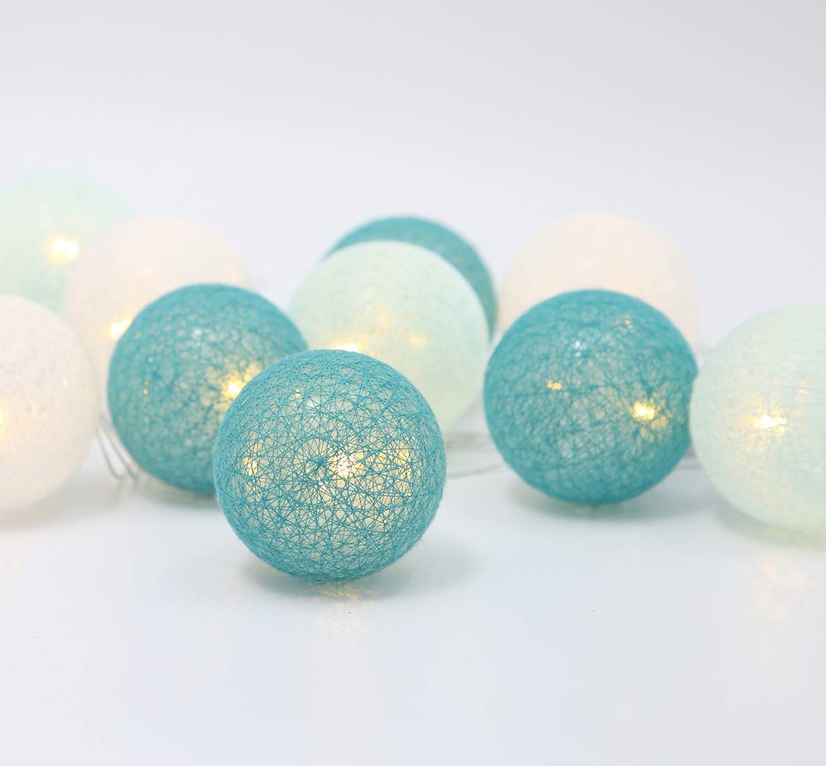 Kugel-Lichterkette, Grün Stecker