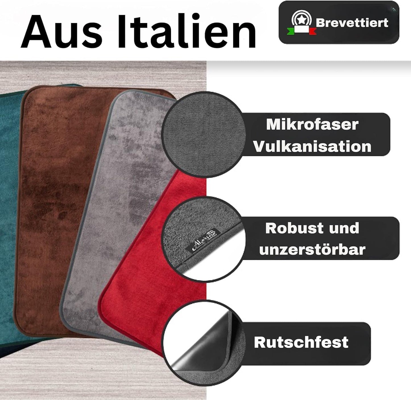 Magico Fussmatte, 100 x 130 cm (Rechteckig) Schwarz