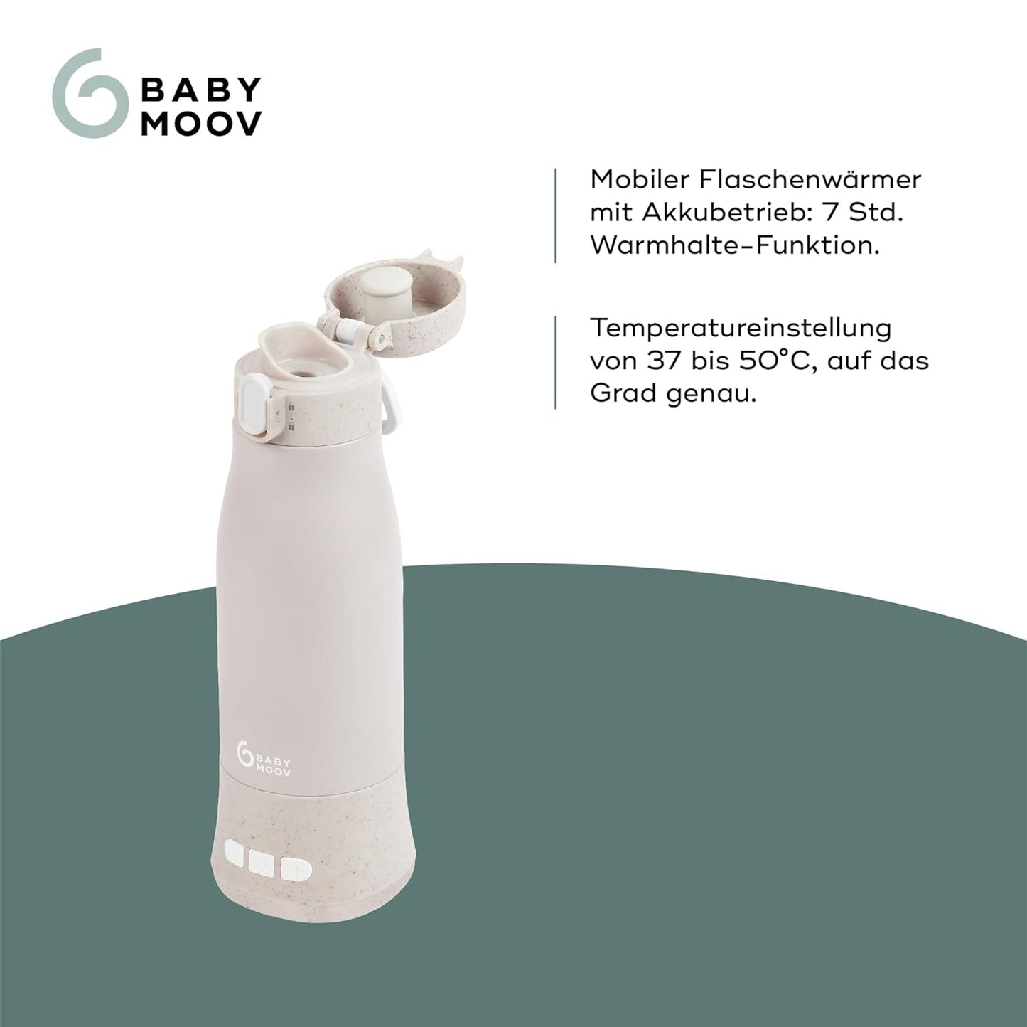 Mobiler Flaschenwärmer Moov & Feed, Beige