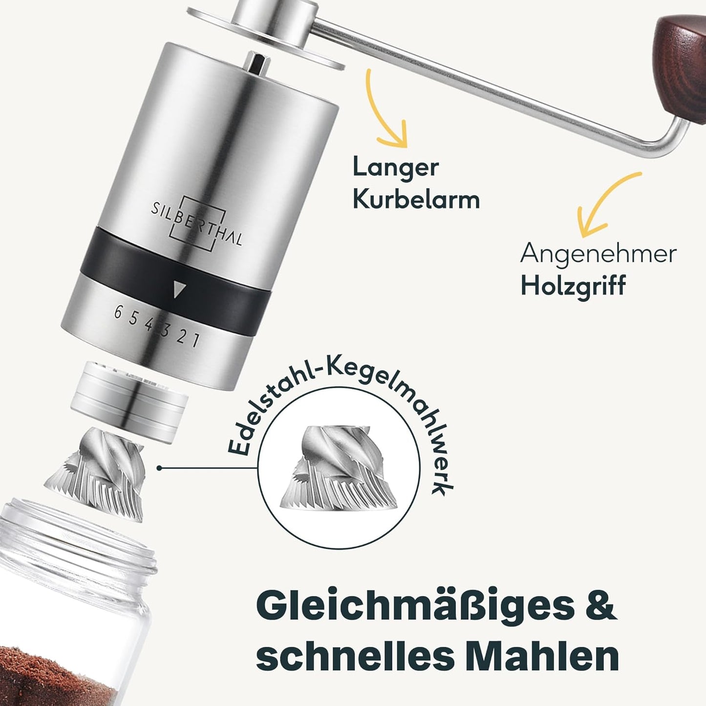 Espressokocher Komplett-Set mit Mühle, Milchaufschäumer und Kaffeedose, Spar-set Espresso Komplett- 4er Set