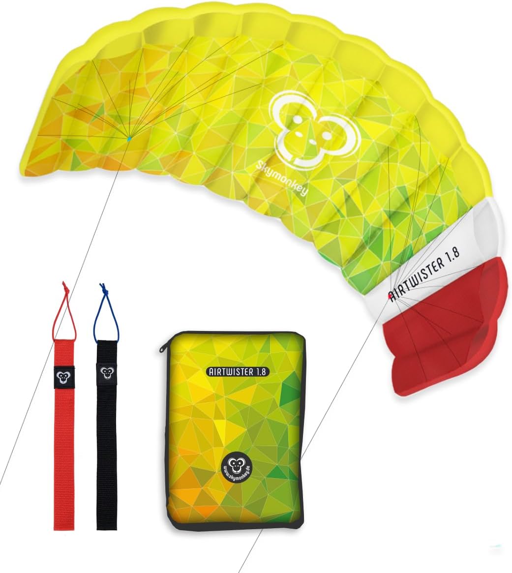 Airtwister 1.8 Lenkmatte mit Packsack & Flugschlaufen, Limegreen 180.0 Zentimeter