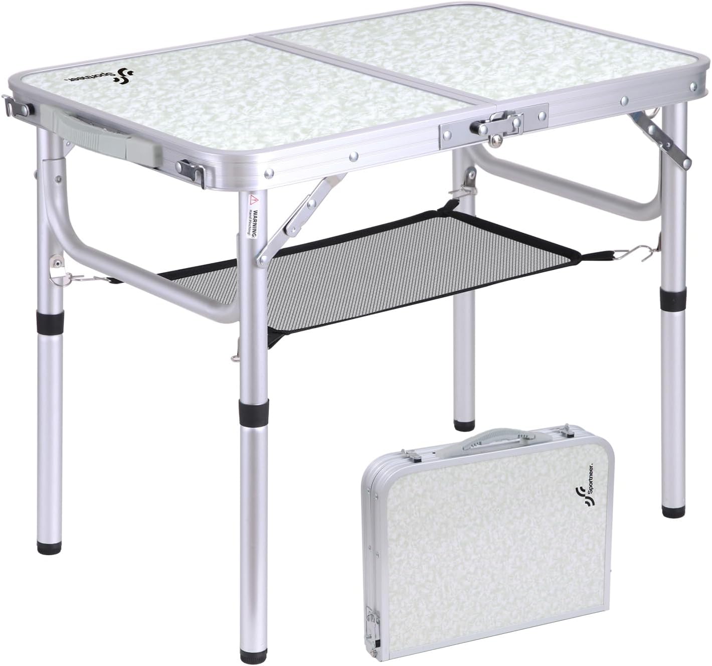 Höhenverstellbarer Klapptisch, Weiss / 60*40cm(2 Höhe)