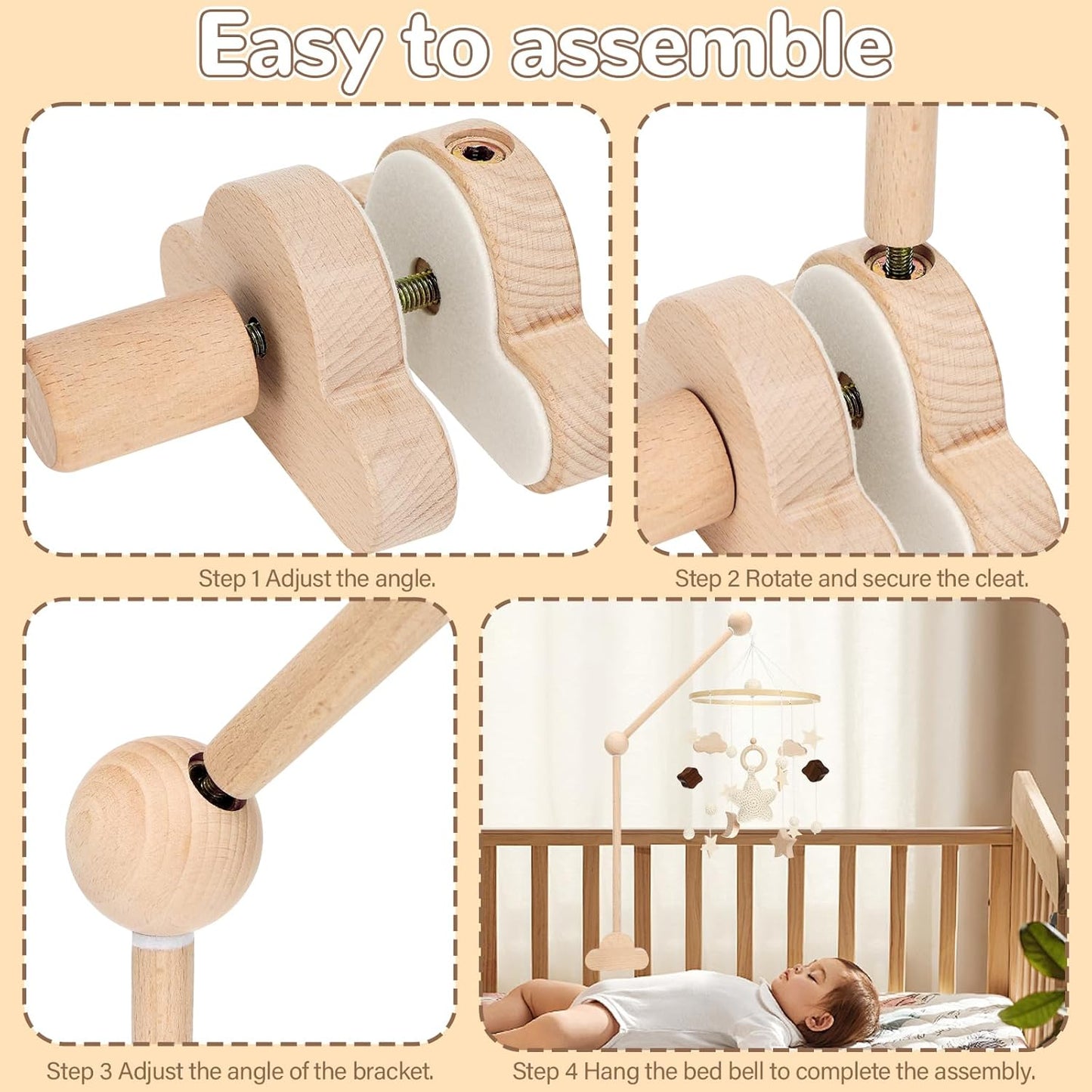 Höhenverstellbare Baby-Mobile-Halterung