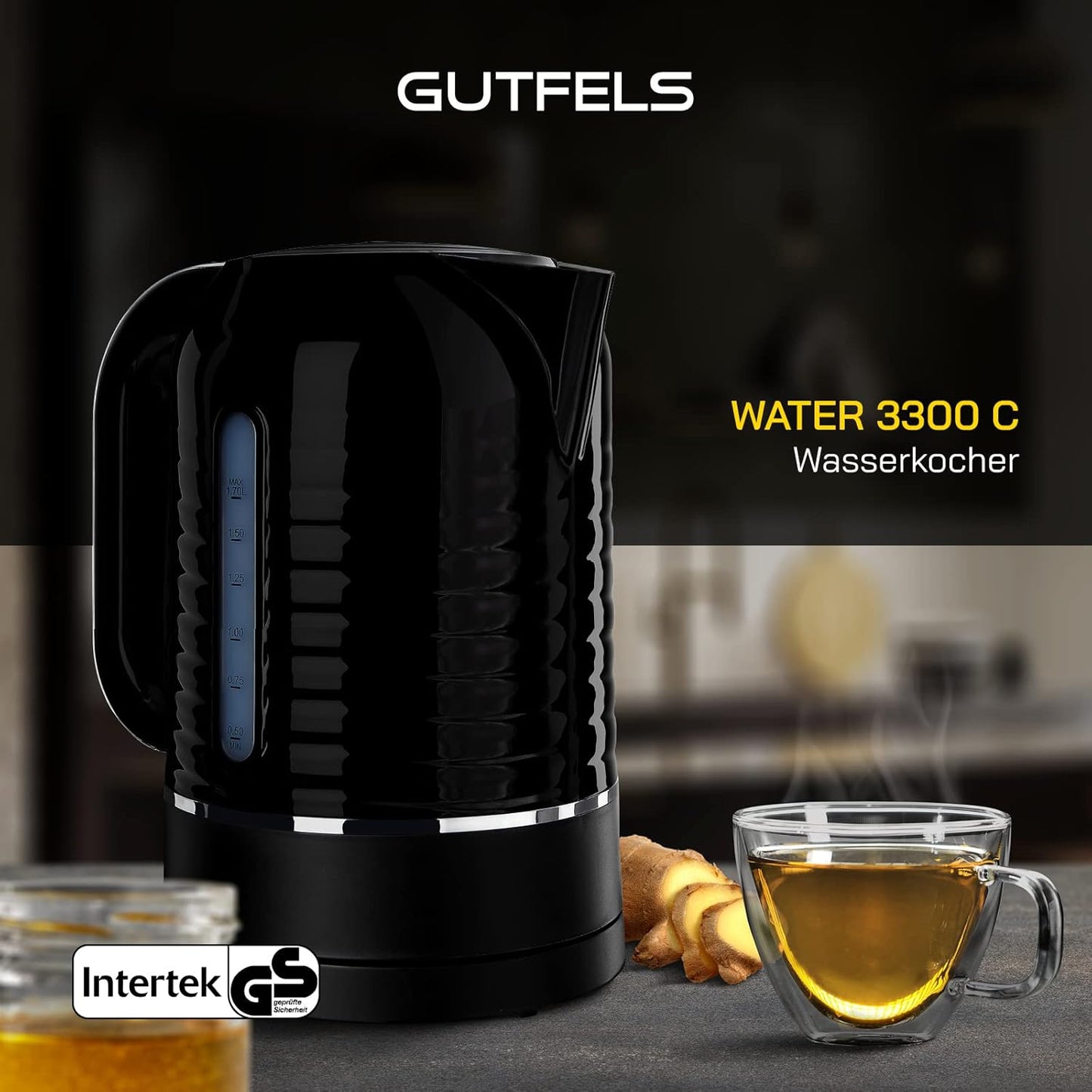 Wasserkocher Water 3300 C, Black C