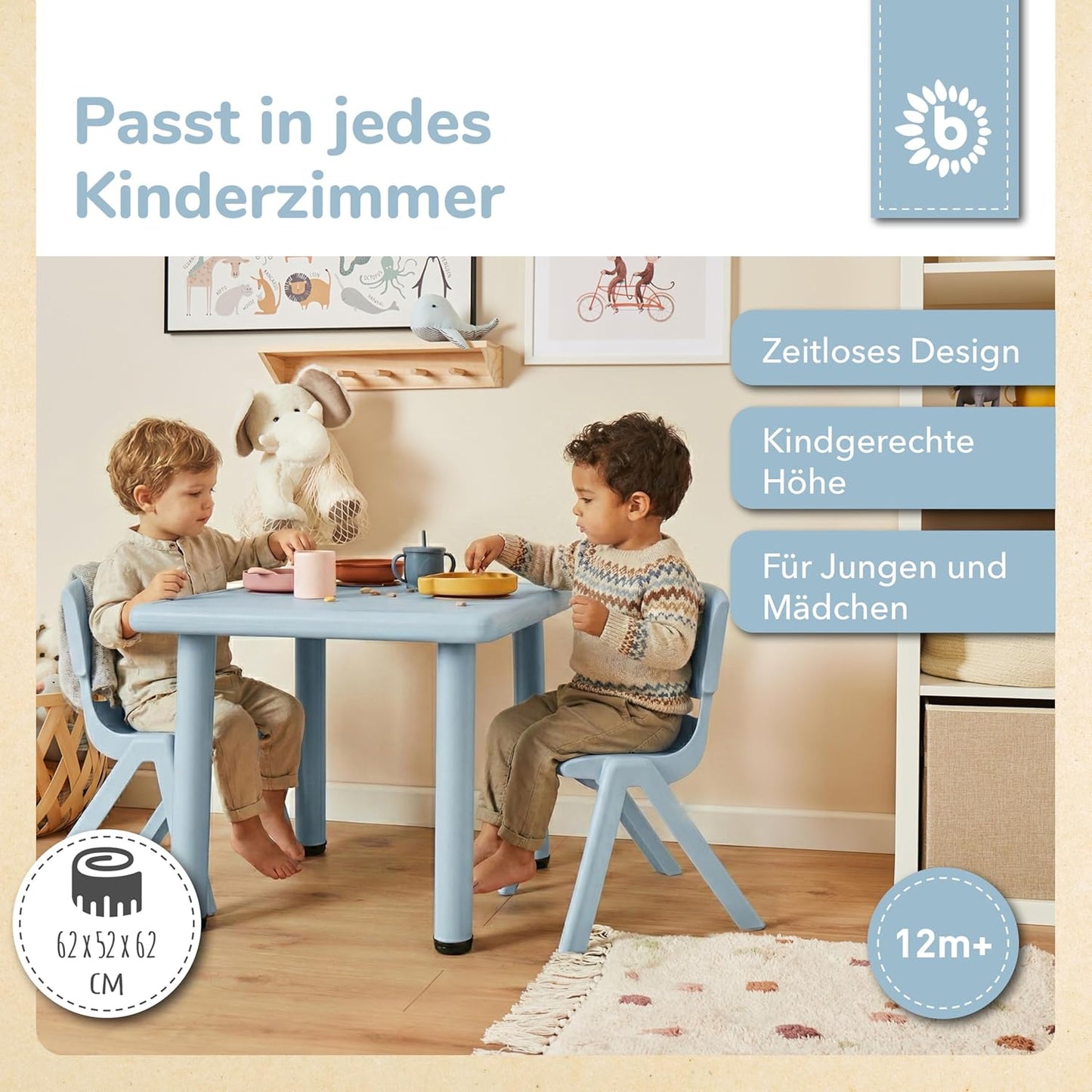 Kindertisch, Hazy Blue
