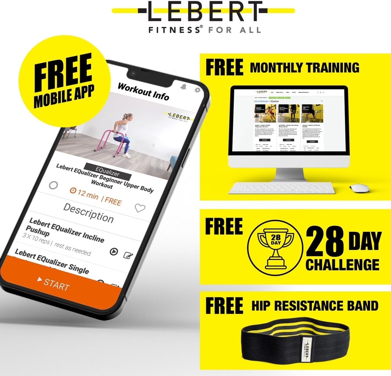 Equalizer Fitnessgerät mit Resistance Band, Orange - L