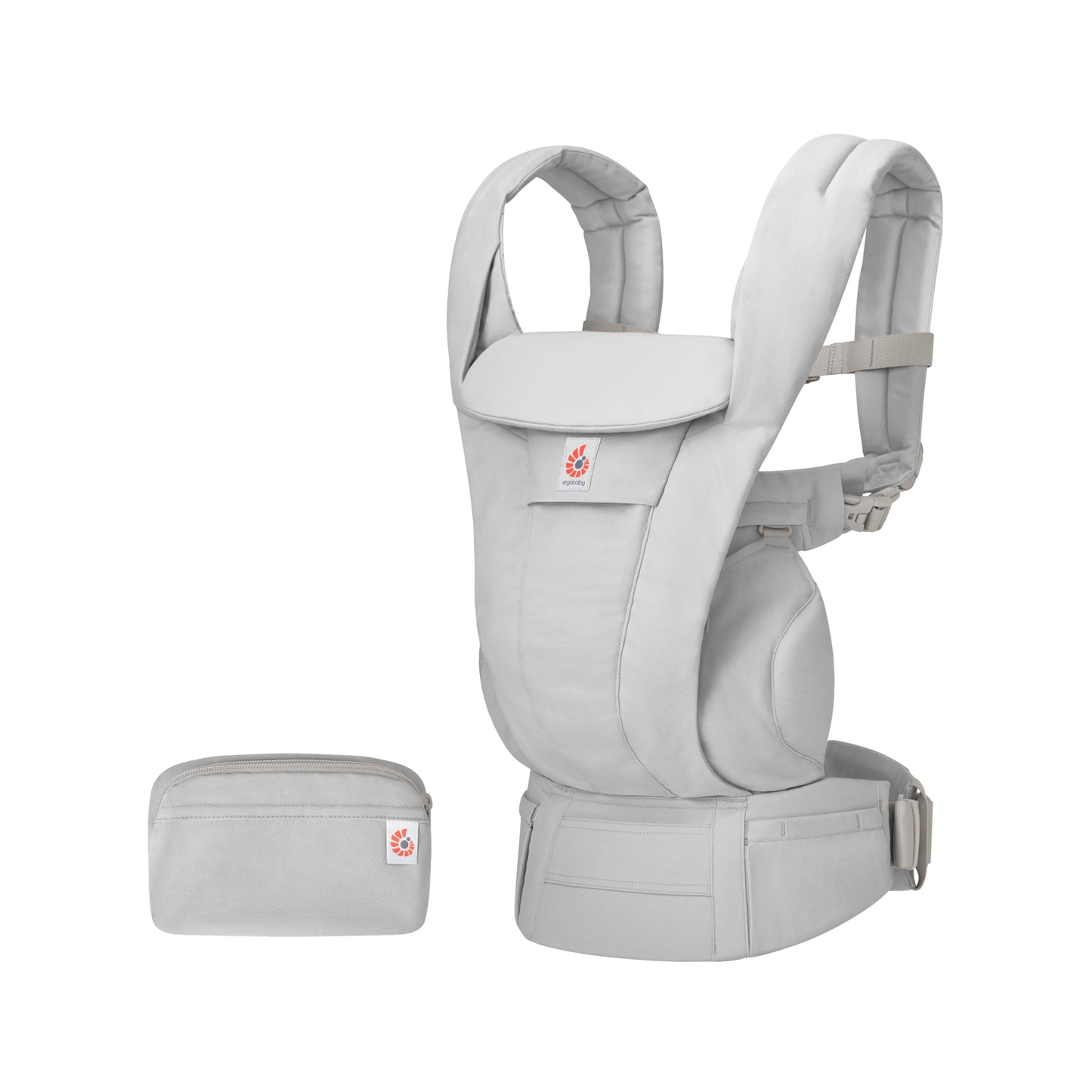 Ergonomische Babytrage, Pearl Grey Baumwolle