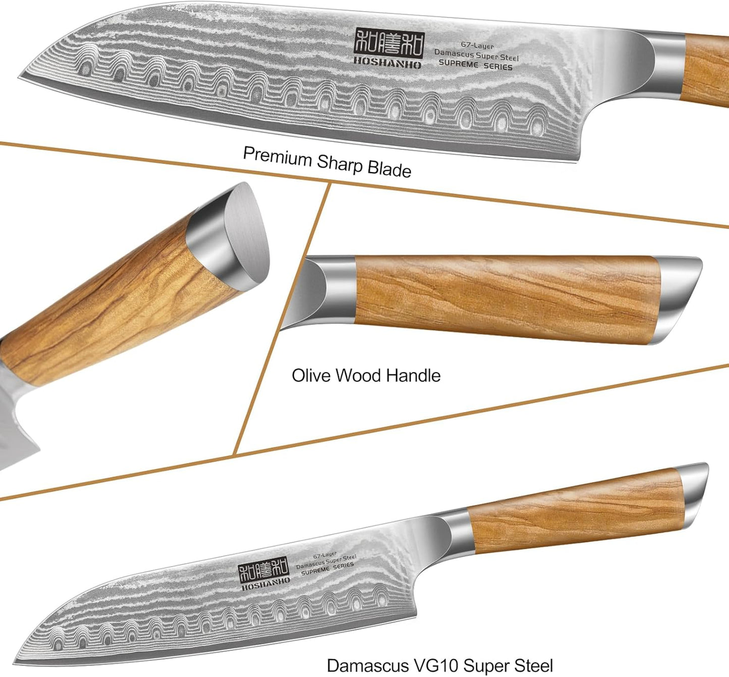 3-teiliges Messerset, 3-teiliges Kochmesser Set