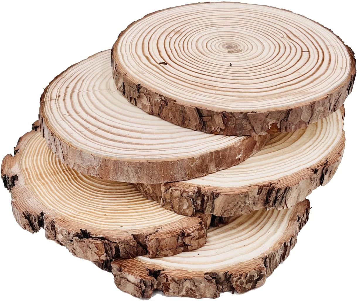 5-teiliges Kiefernholzscheiben-Set, 18 bis 20 cm, 5Pcs 7-8 inch