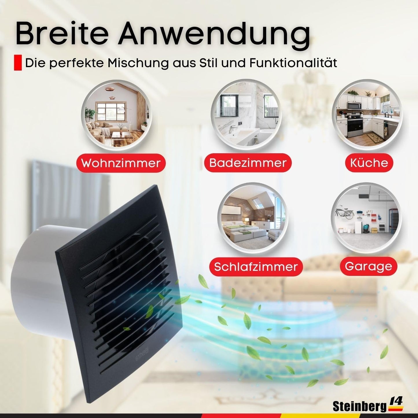 Abluftventilator EE100, Ø 100mm Anthrazit