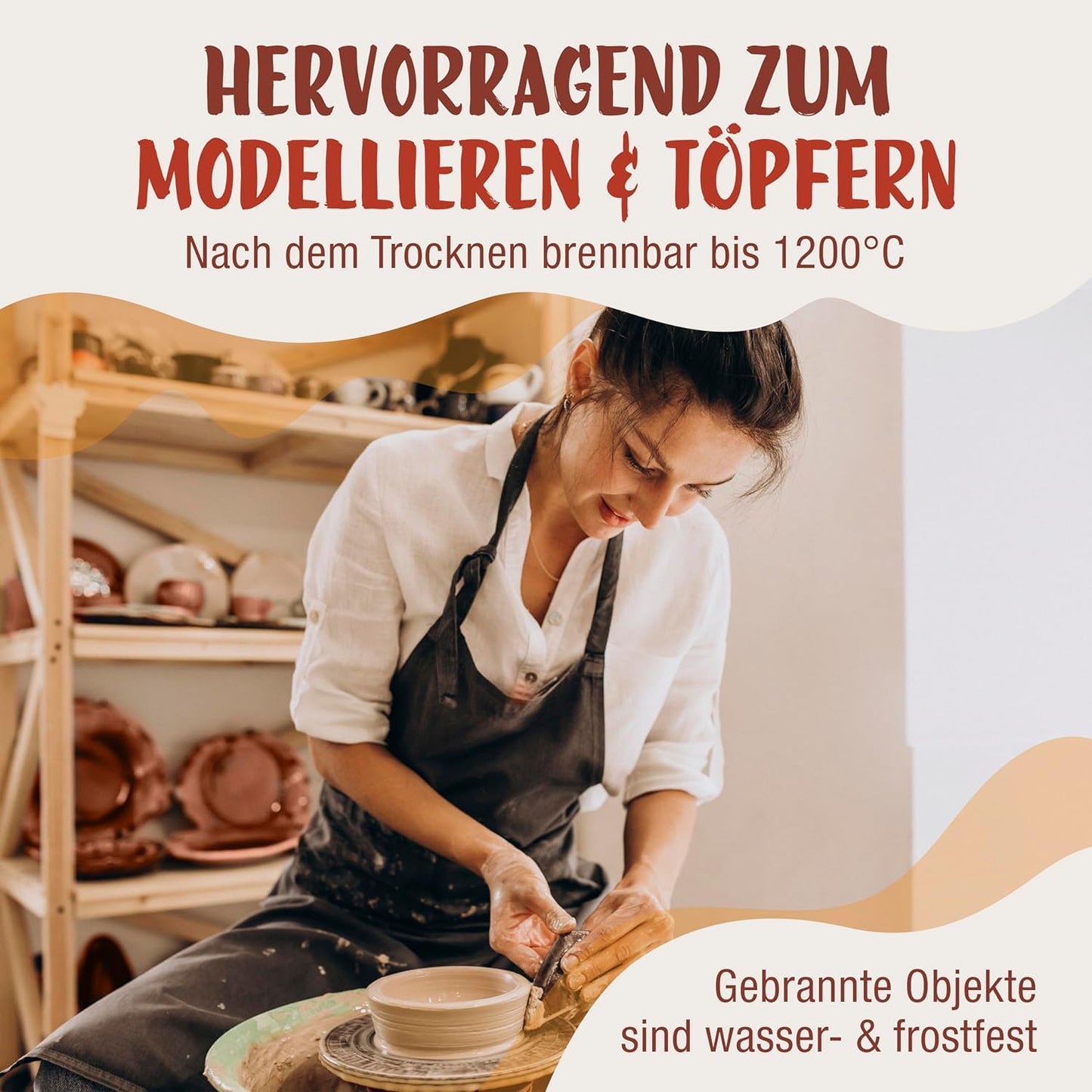 Lufttrocknende Modelliermasse, 7.5kg, Kreativ - Ton 7,5kg