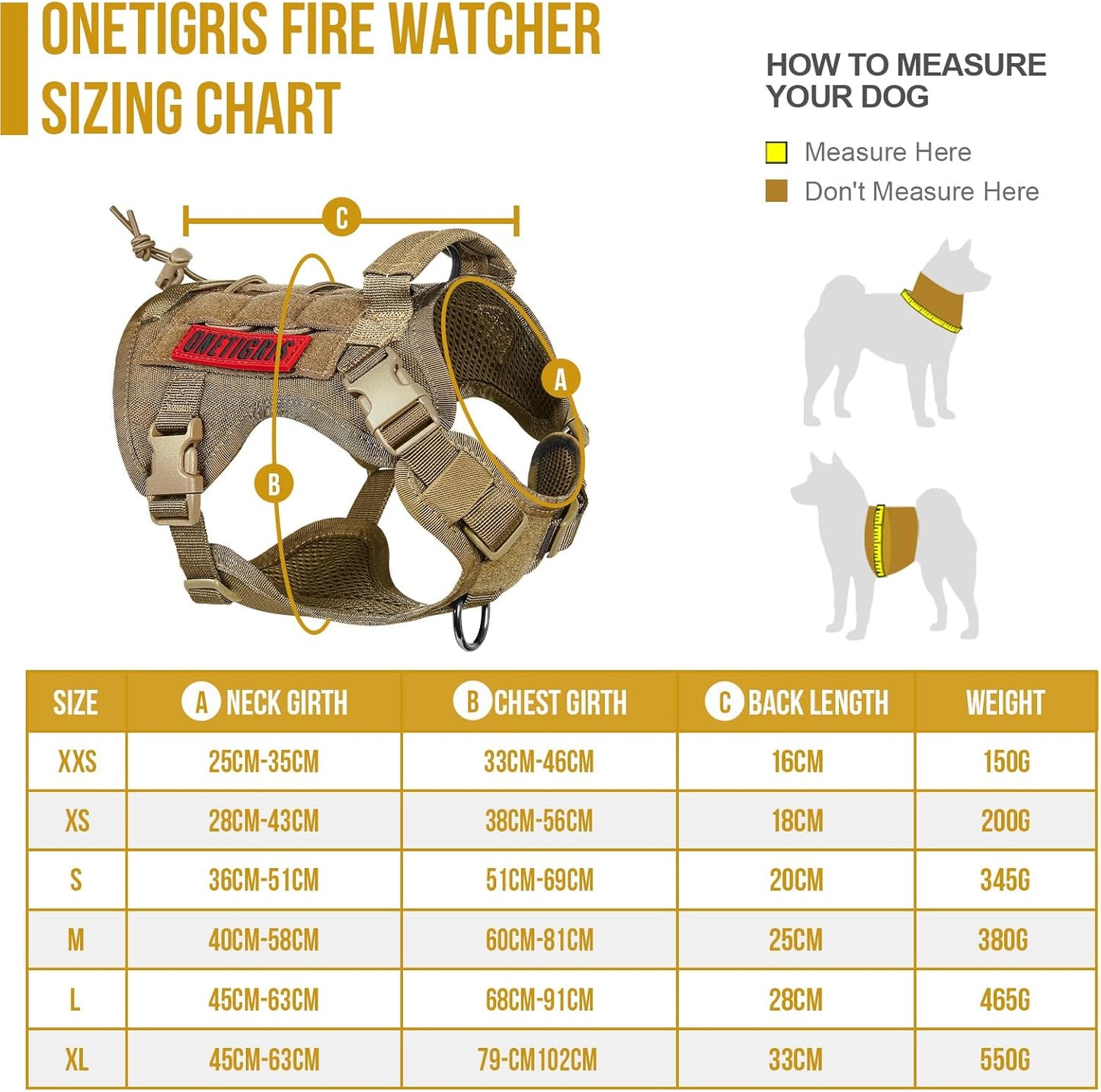 Fire Watcher Hundegeschirr, Braun|M