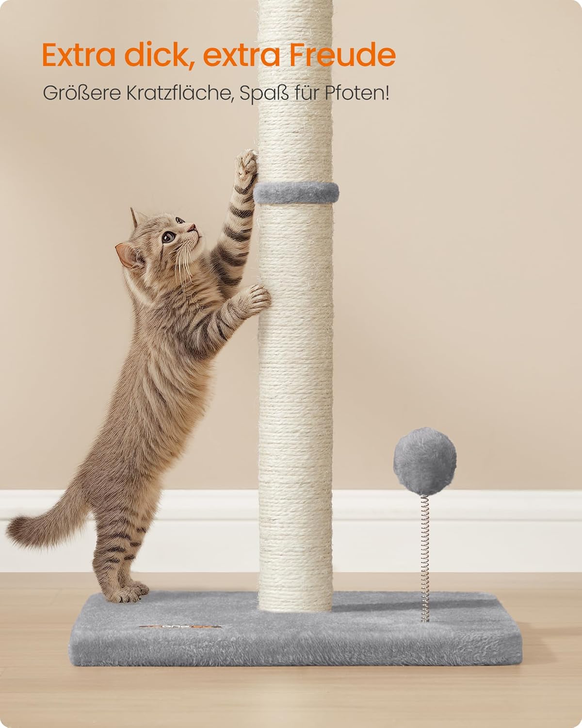 Kratzsäule PCA040G01 mit Plüschball & Glocke
