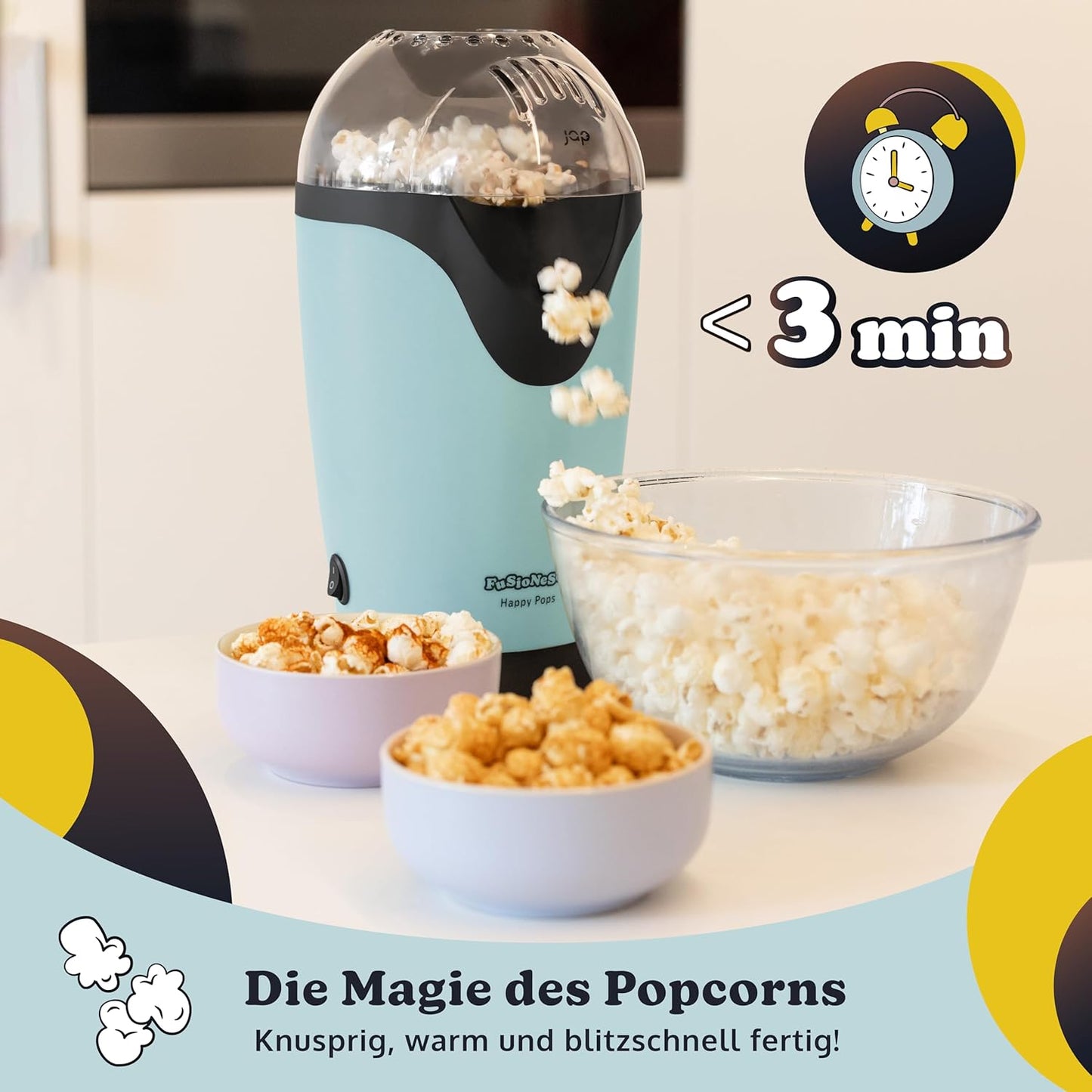 Happy Pops - Popcornmaschine, Blau