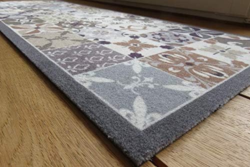 Schmutzfangmatte mit Mosaik-Muster, 45 x 120 cm (Läufer) Mosaik Braun