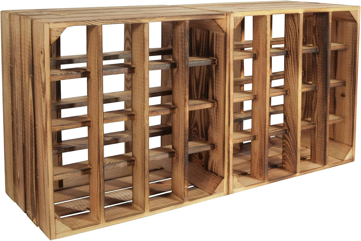 2er Weinregal-Set, 2 + Geflammt Regal