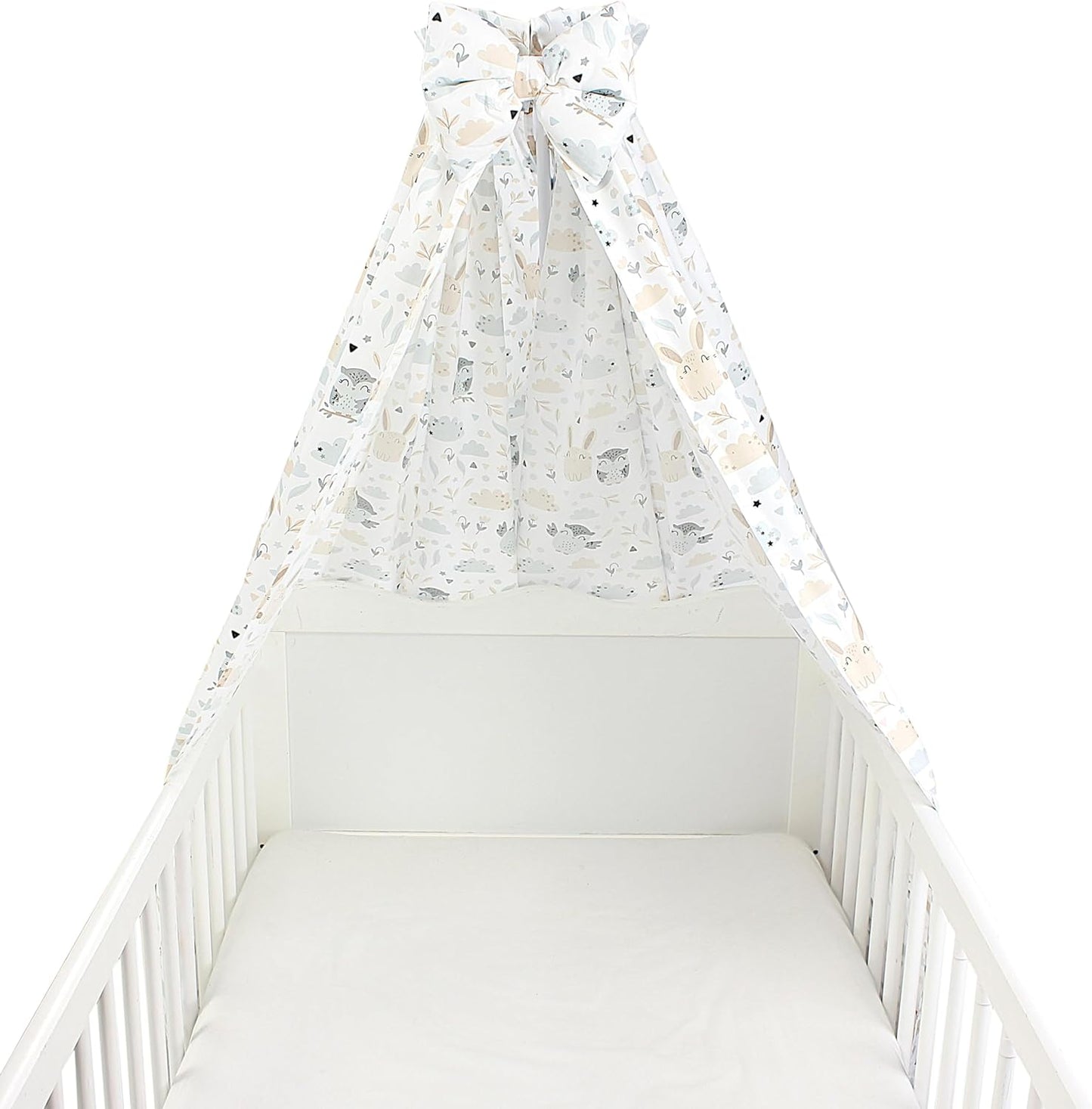 Babybett Himmel mit Schleifchen, H240 x B160 cm (1er Pack) Hase / Eule