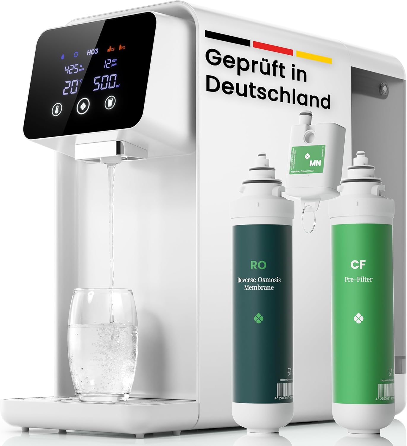 Auftisch Osmoseanlage für Trinkwasser, Weiss