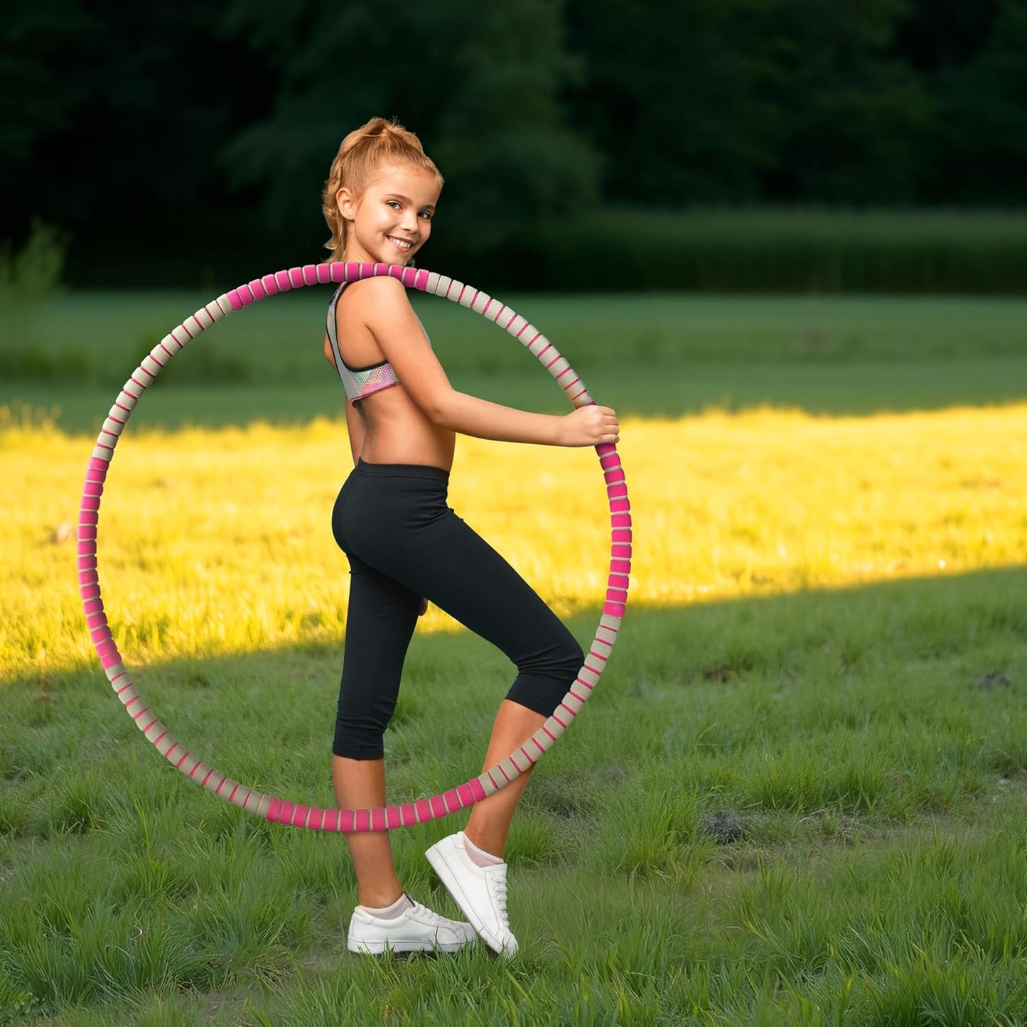 Hula Hoop Reifen mit Schaumstoffpolsterung, 88cm, Pink