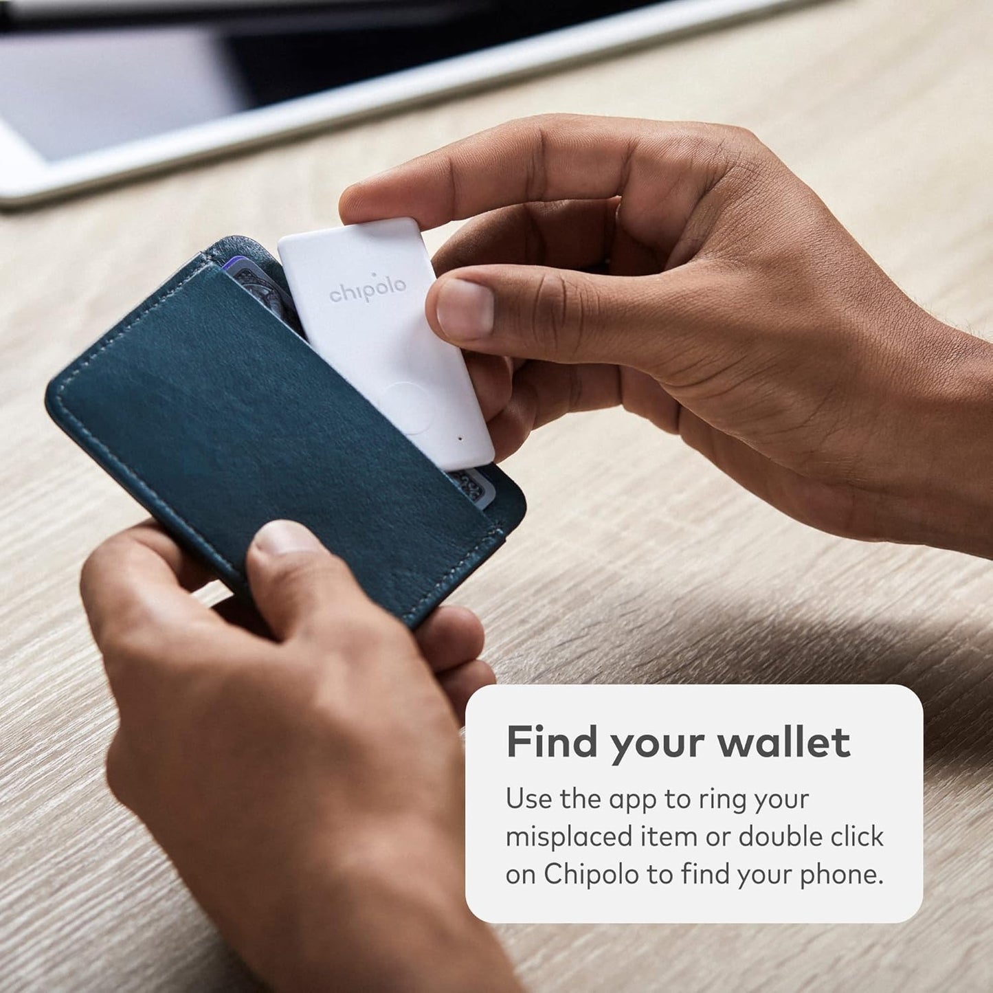 Brieftaschenfinder Bluetooth Tracker mit App-Unterstützung, CARD|Weiss KARTE