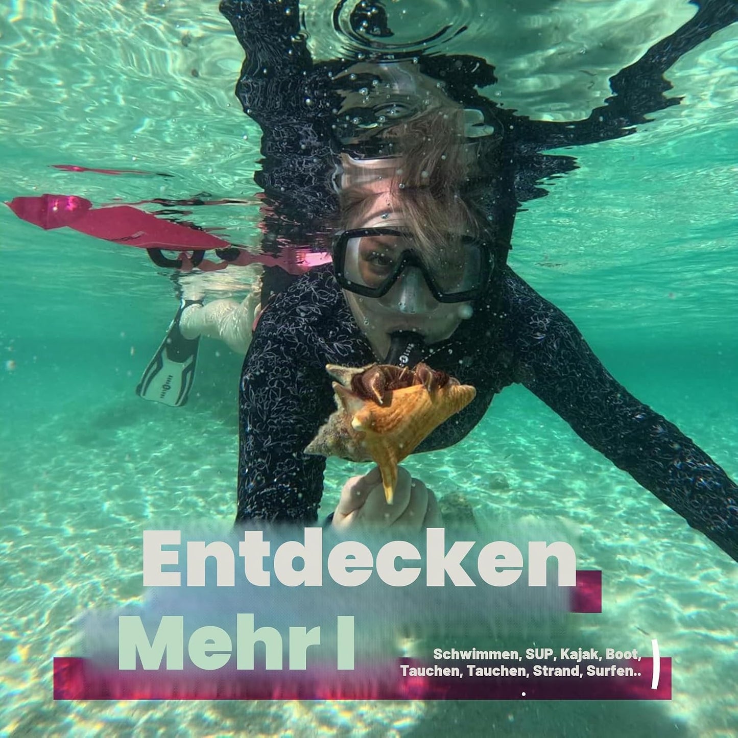 Offenwasser-Schwimmboje mit Trockensack 15 l, Pink