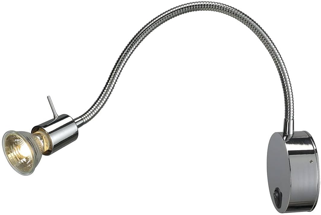 LED-Leselampe Dio Flex Plate, Chrom ohne Leuchtmittel Warmweiss (2700K)