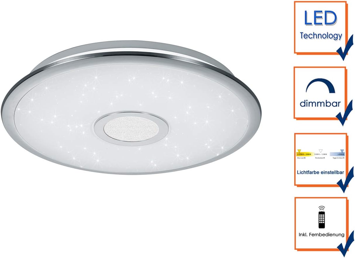 LED-Deckenleuchte Osaka mit Star Light Effekt, Durchmesser 42cm