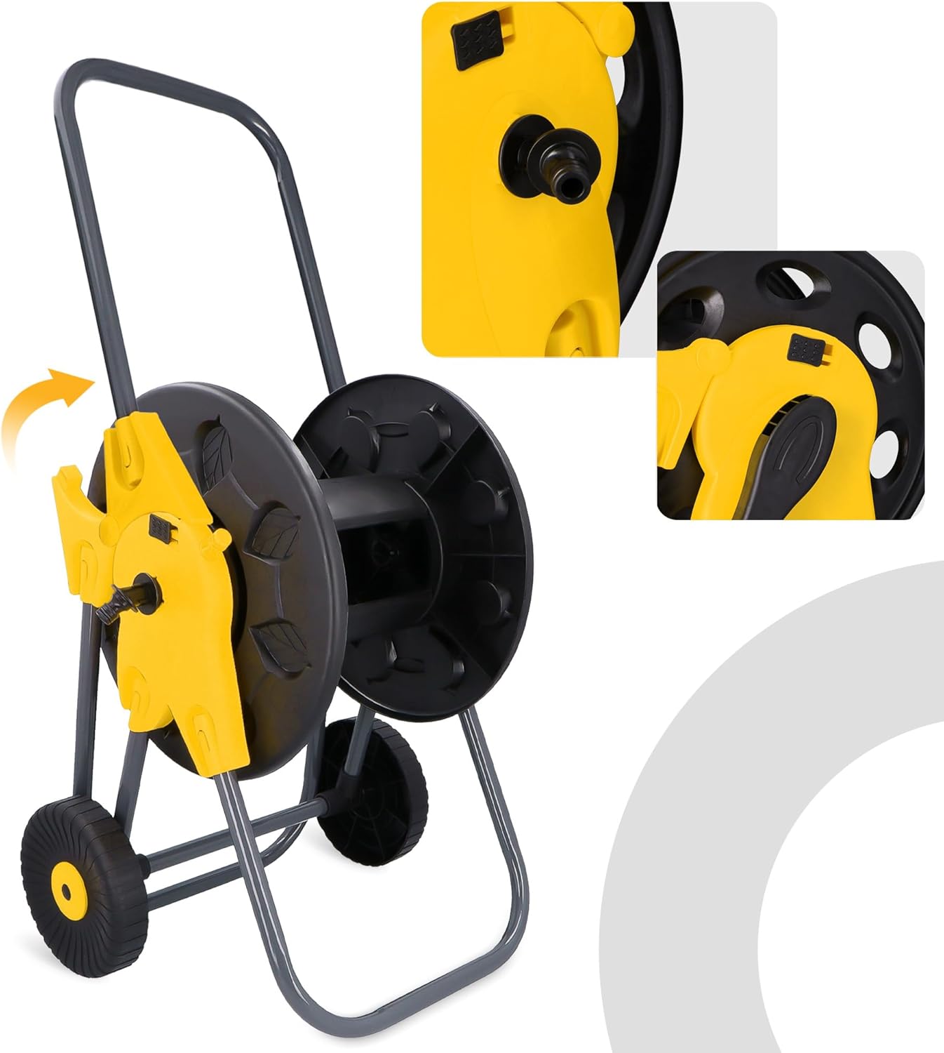 Schlauchwagen für Gartenschläuche bis 60 m, 1/2" 60 m