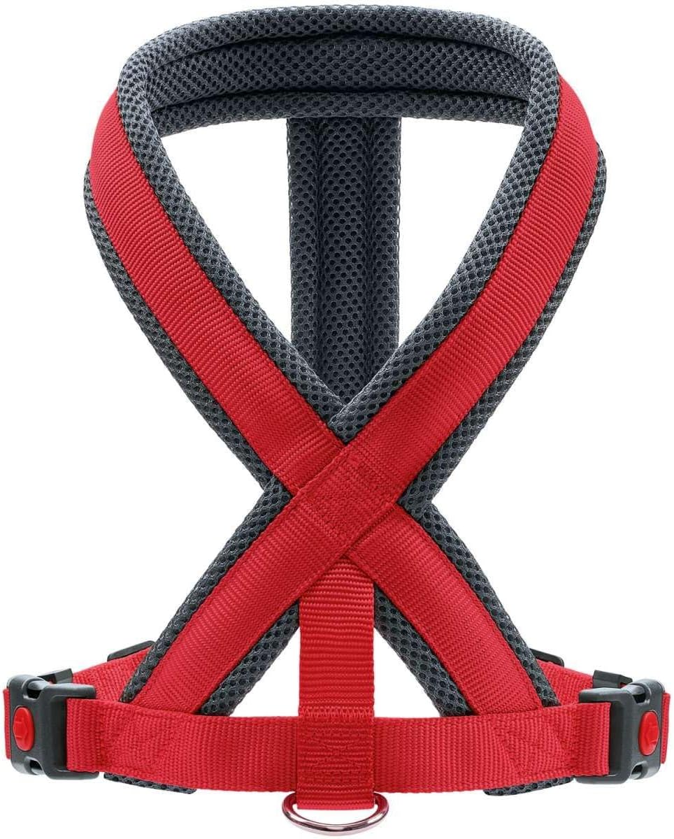 Hundegeschirr London Comfort, atmungsaktiv, verstellbar, rot L/1