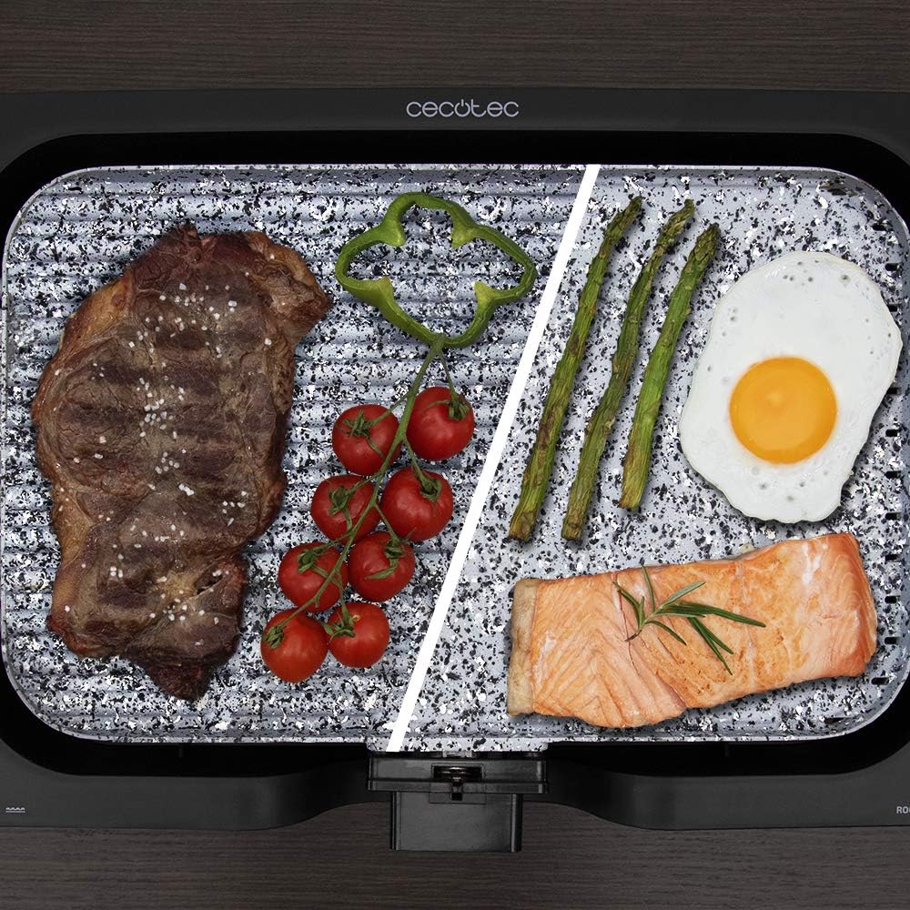 Grillplatte Rock&Water 2000, Grau und Schwarz / 2200W