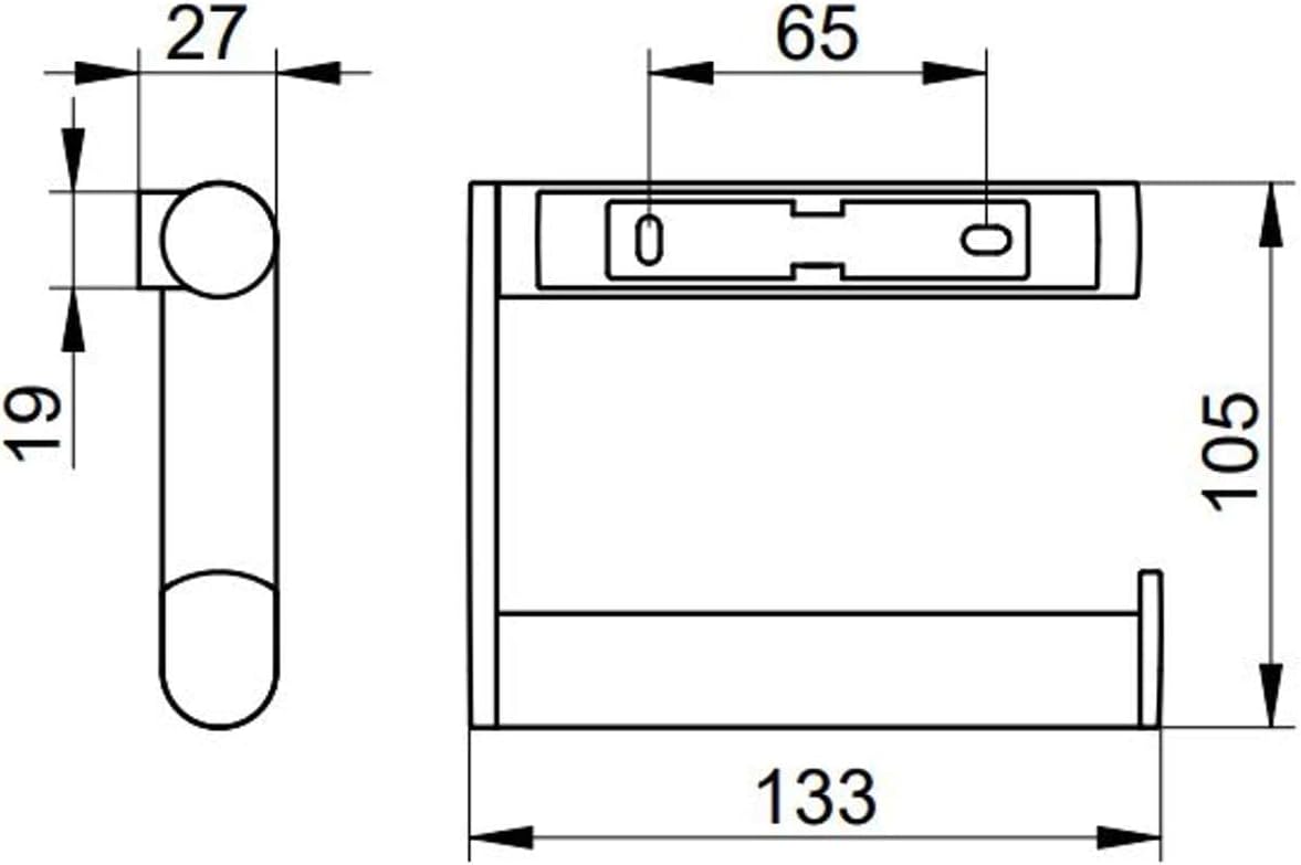 Plan Toilettenpapierhalter, Schwarz