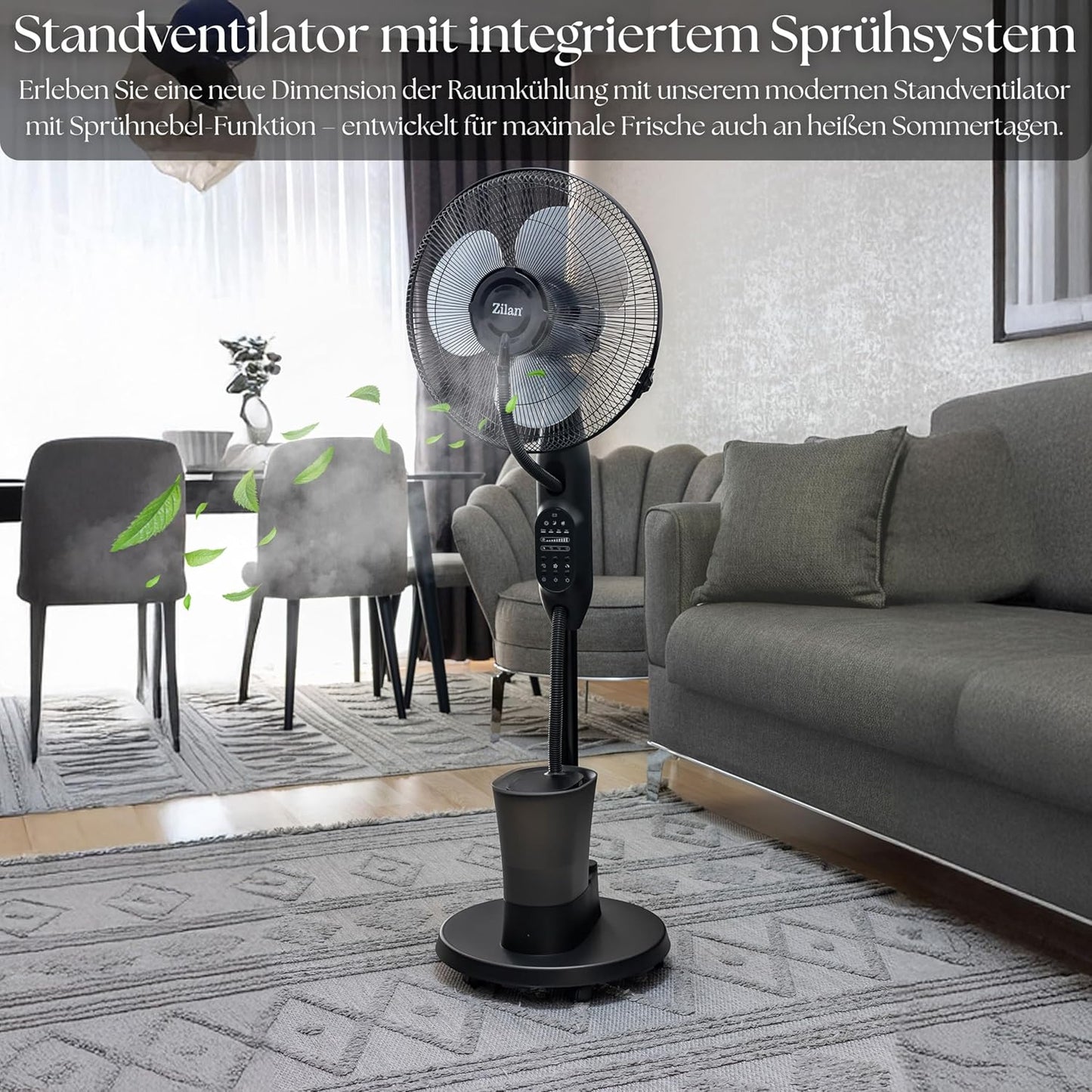 3-in-1 Standventilator mit Wasserkühlung