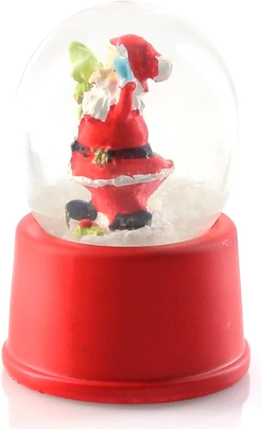 6x Schneekugeln mit Weihnachtsmannfigur