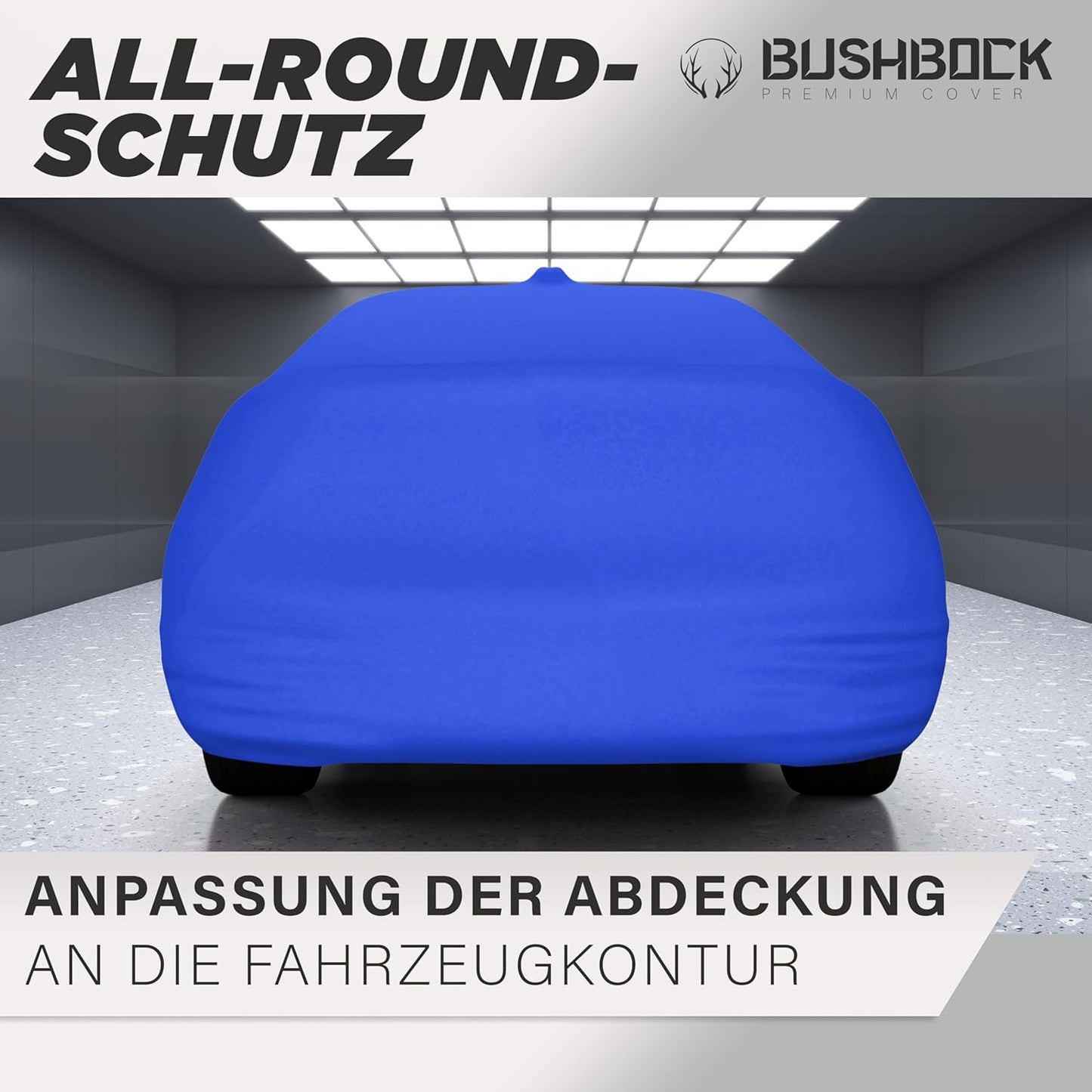 Autoabdeckung Indoor - Satin Schutzhülle (Grösse S), S Blau