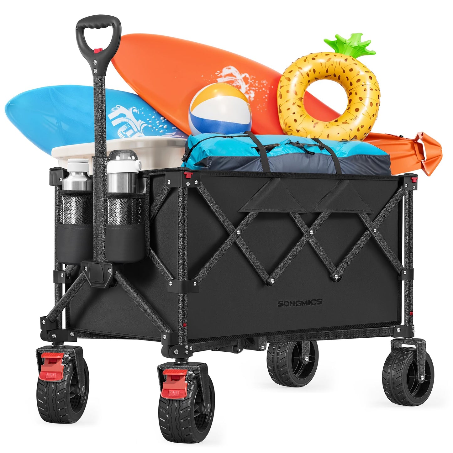 Faltbarer Handwagen, 150 L Tintenschwarz