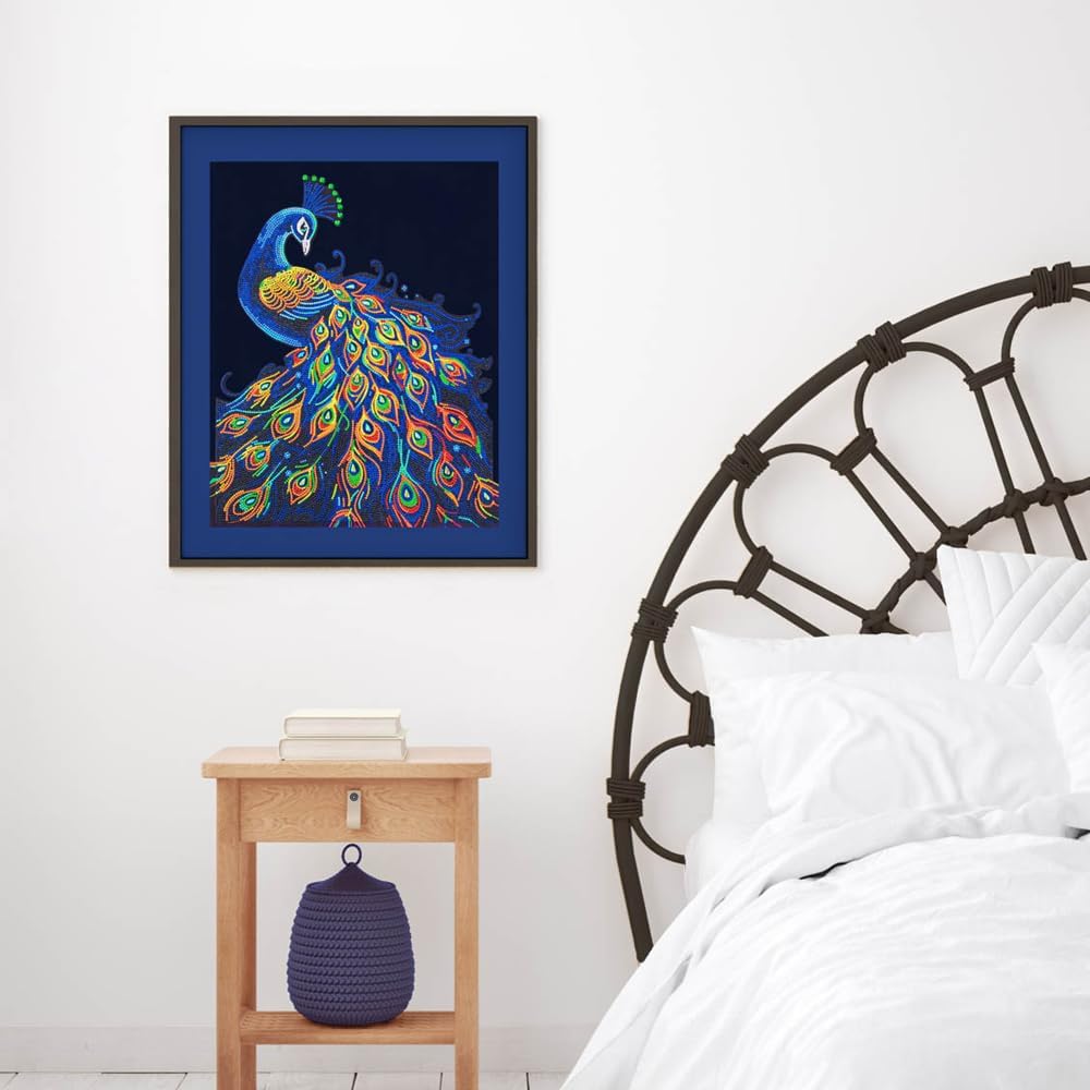 Diamond-Painting-Set Neon Pfau