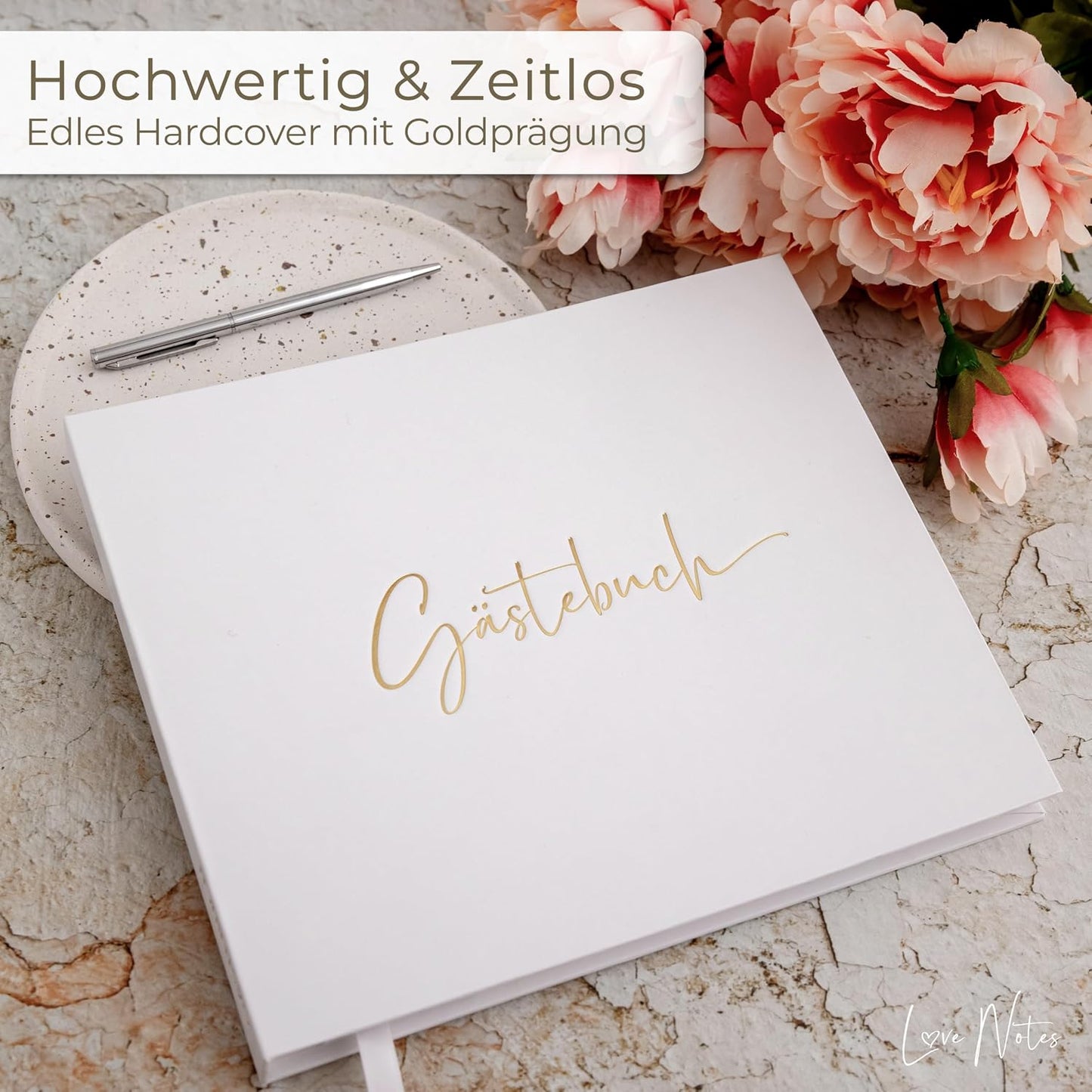 Gästebuch für Hochzeit und besondere Anlässe, Weiss