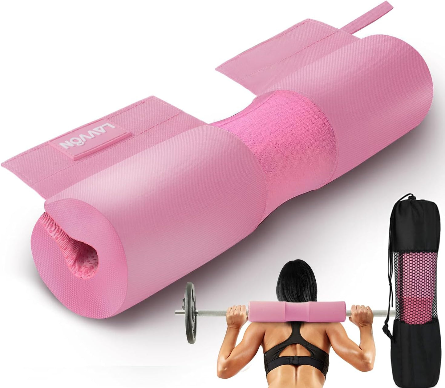 Langhantel Nackenpolster für Krafttraining, Rosa