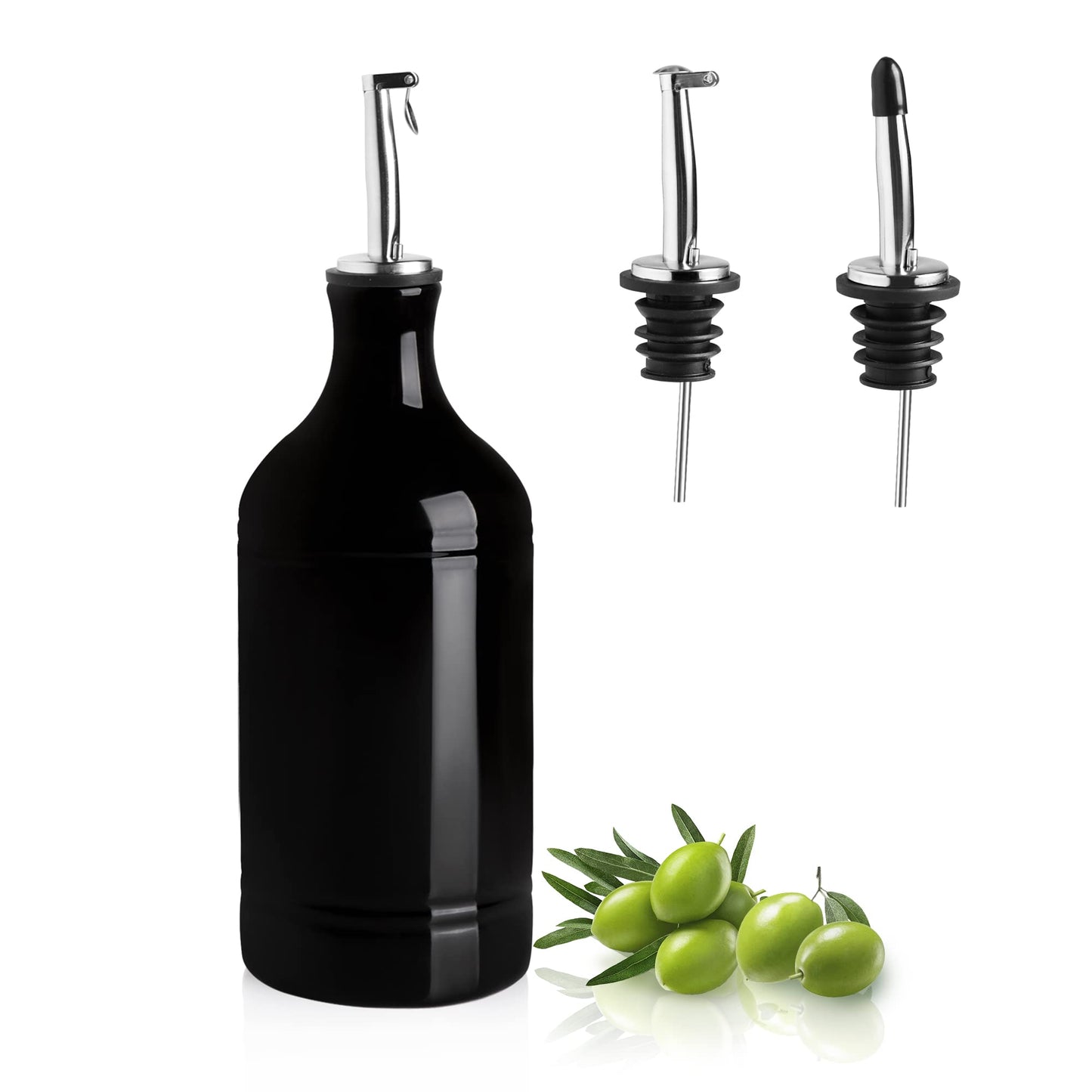 Olivenölspenderflasche, Schwarz 460 ml