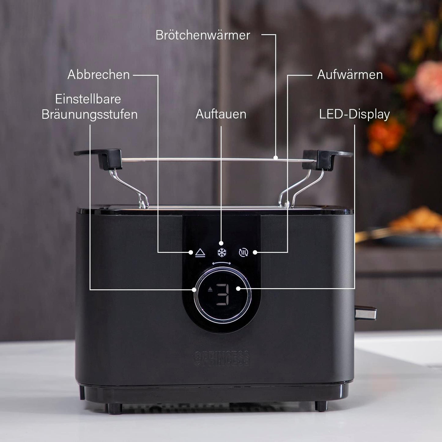 Toaster Moments mit LED-Anzeige, Toaster