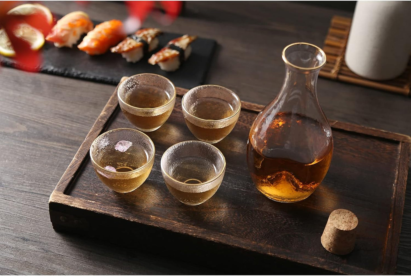 Japanisches Sake-Set, Transparent
