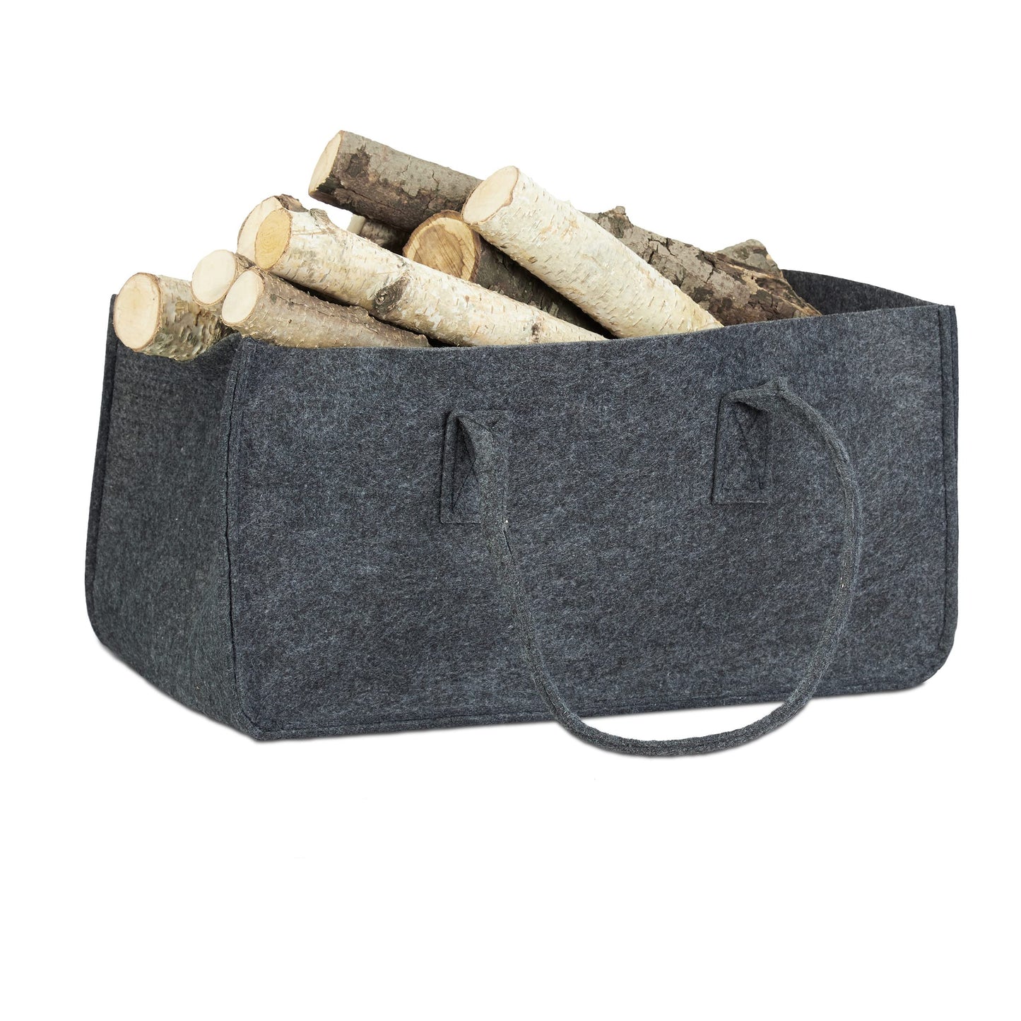Faltbare Kaminholztasche, 2er-Set, 1 Anthrazit 2 Stück