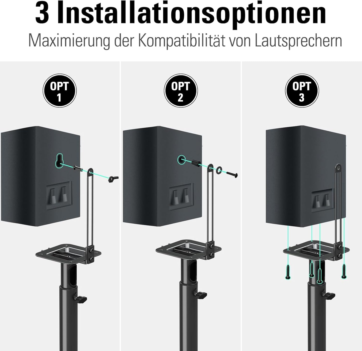 2er-Set Höhenverstellbare Lautsprecherständer