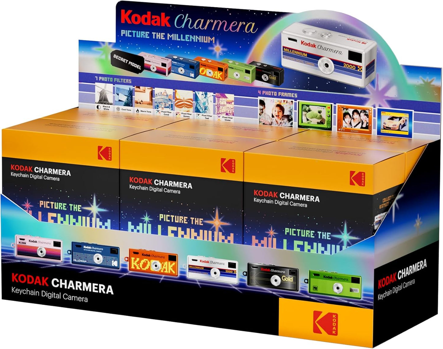 Charmera Schlüsselanhänger Digitalkamera Blind Box-Set, 6-teilig, Ganzes Set