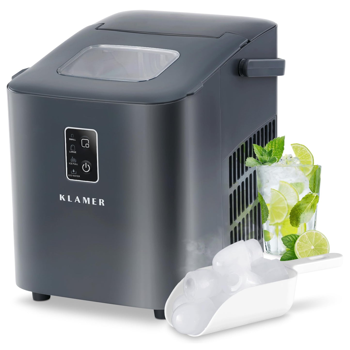 Eiswürfelmaschine, Grau 1L